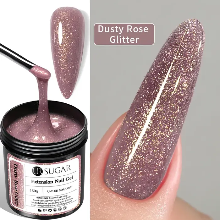 UR SUGAR 150g Gel d'extension rapide gelée rose blanc laiteux Camouflage doigt français Gel dur UV LED Gel Nail Art Design manucure