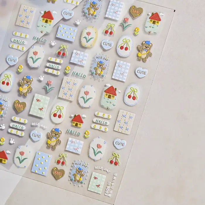 Kawaii gelée ours Nail Art 5D mignon