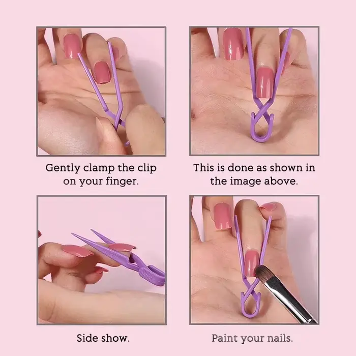 Pince à ongles façonnant la peinture, anti-déversement, couleurs mélangées, Clip de Protection pour 