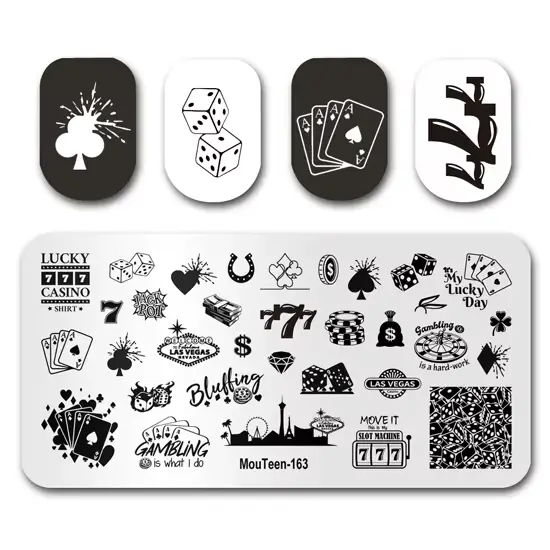 Tampon à ongles motif Evil Eye Hamsa pour Nail Art, 161 pièces