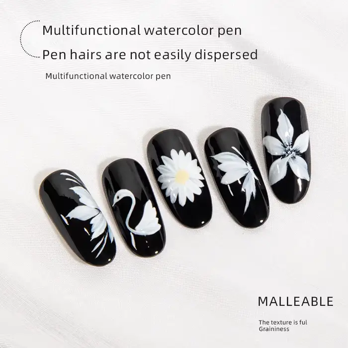 RS Nail Art peinture pinceau lignes acryliques stylo rayures grille fleur papillon dessin aquarelle pinceaux bricolage Design manucure outils