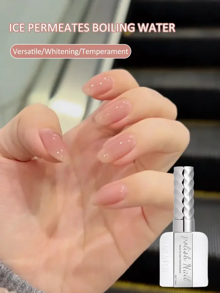 16ml glace Transparent eau bouillie couleur nue vernis à ongles colle 2025 nouveau polyvalent blanchissant gelée