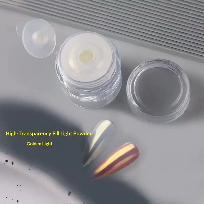 1 Boîte (0, 1g) Poudre à Ongles Effet Miroir Clair de Lune