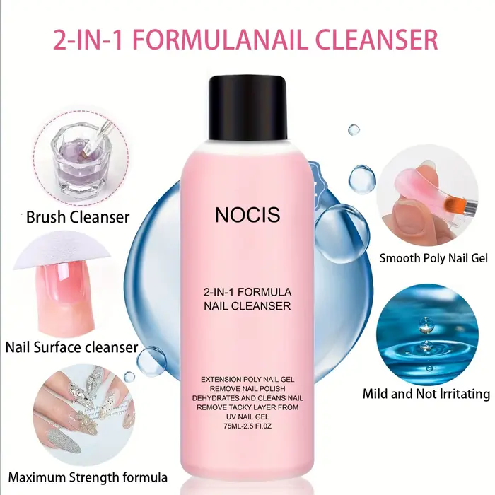 Gel nettoyant 2 en 1 pour ongles et dissolvant de vernis