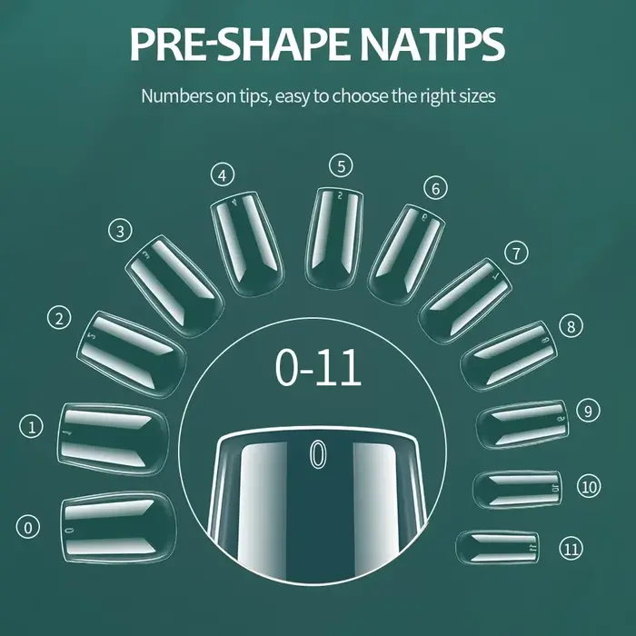 Nailpop 600 pièces pointes d'ongles couverture complète longueur moyenne ballerine presse sur faux ongles extensions conseils avec boîte pour les Salons et le bricolage à la maison