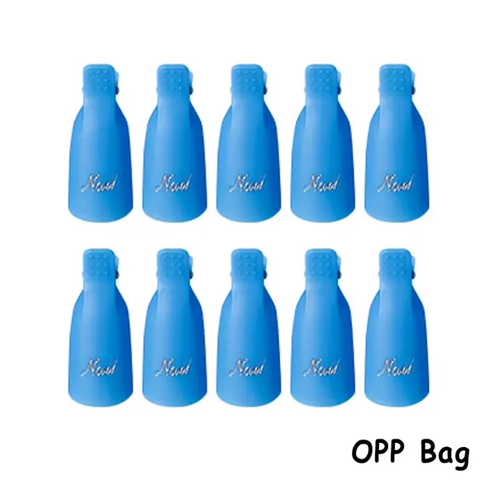 10 Pcs/sac Coloré Acrylique Nail Art Soak Off Cap Clips Ongles Nettoyage Manucure UV Gel Polish Soak