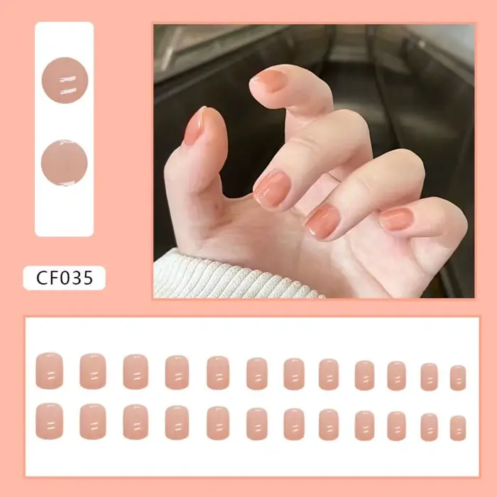 Faux ongles courts ronds français