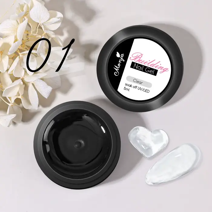 1 pot blanc 3D façonnage sculpture antiadhésif Extension de main Gel vernis à ongles pour fleur bric