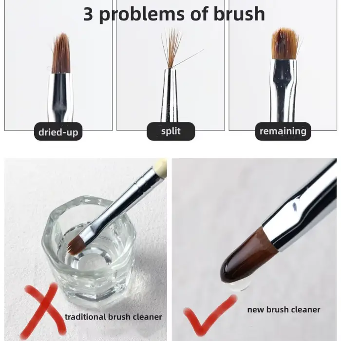 Nettoyeur de brosse à ongles 75ml + récipient + filtre