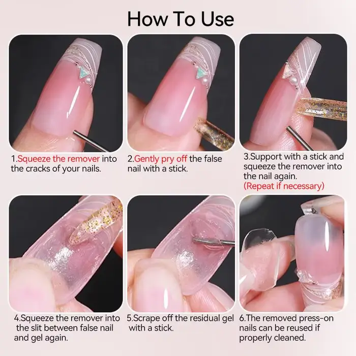Dissolvant de colle pour ongles