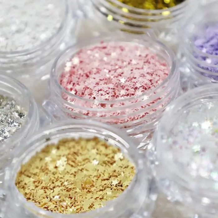 1 pot 1mm Mini étoile scintillante ongles paillettes scintillantes décoration