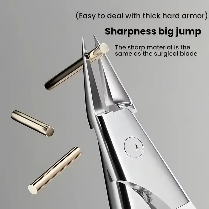 Coupe-ongles coupe-ongles pour ongles épais pour personnes âgées avec lame diagonale courbe pour ongles incarnés orteils sans effort