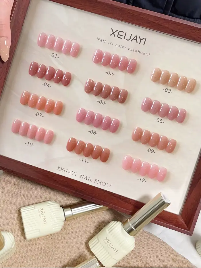 XEIJAYI 12 pièces 15ml gel à ongles rose populaire