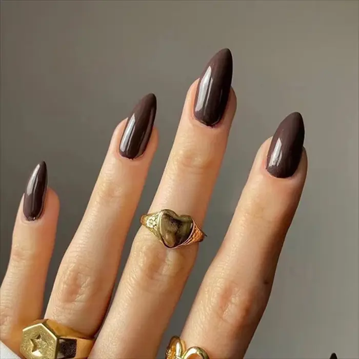 Ensemble de faux ongles portables pour femmes et filles, mode polyvalente, rouge amande moyen, rayur