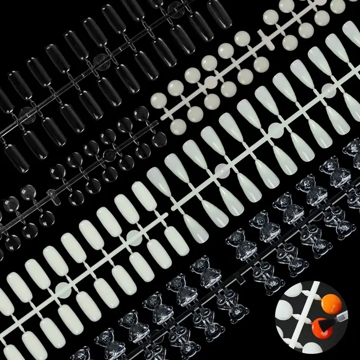 120/240 pièces Pack faux ongles conseils couleur carte pratique affichage montrant étagère outils ma