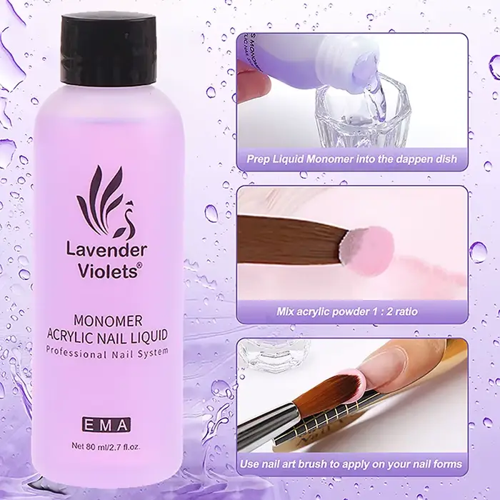 Monomère liquide acrylique pour construction acrylique, utilisation avec ongles, poudre liquide, N64