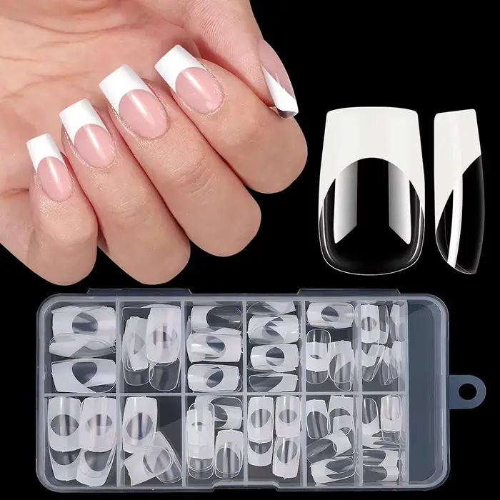 120 pièces taille moyenne Style français couverture complète presse sur les ongles portable rapide facile amélioration
