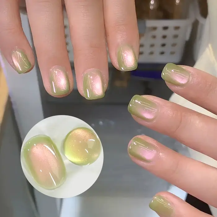 BORN PRETTY 10ml/15ml Gel Magnétique Vert Guava Effet Chat Brillant Semi-Permanent Soak Off Vernis U