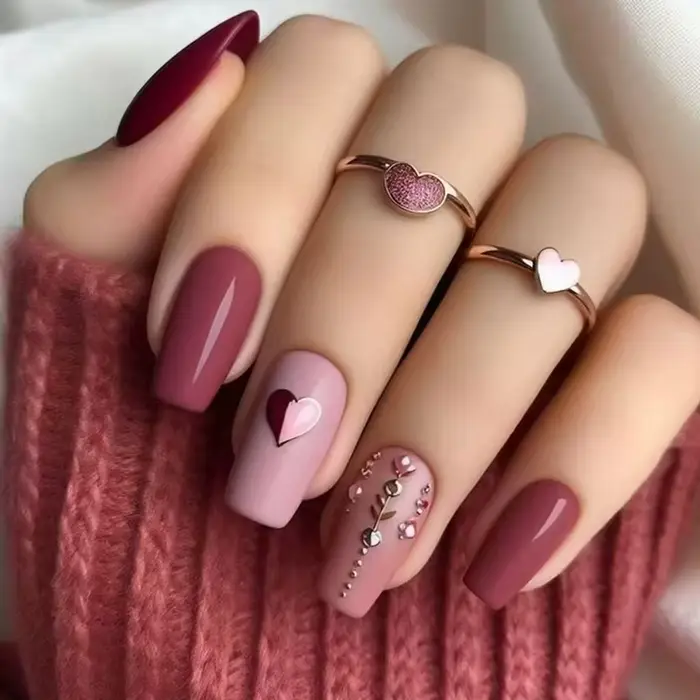 Faux ongles de Ballet mi-longs, 24 pièces, motif d'amour rouge, Design à pression, Simple, portable,