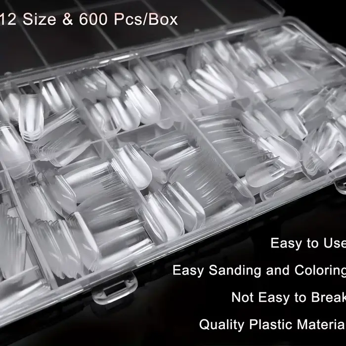 Faux ongles carrés moyens