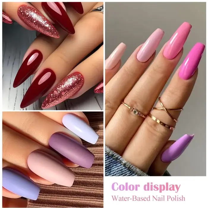 Vernis à ongles à base d'eau, 48 couleurs, longue durée, séchage rapide, pas besoin de lampe pour gu