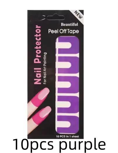 Autocollants anti-débordement pour nail art, débutant, forme en U, bord du doigt, vernis à ongles, p