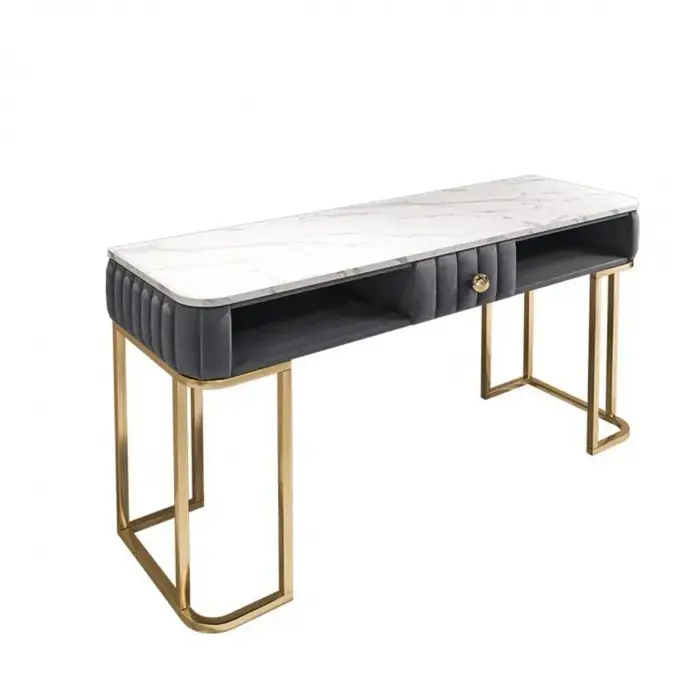Tables de manucure professionnelles doubles, meubles de Salon, Table de manucure design avec aspirateur, Tables à ongles de luxe