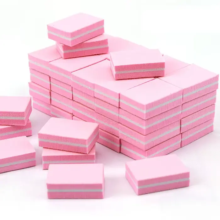 100Pc professionnel Mini tampon d'art des ongles 100/180 papier de verre manucure soin fichier ponça