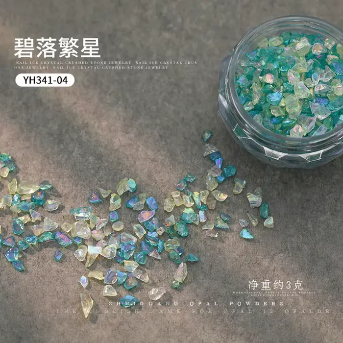 1 bouteille de breloques en cristal naturel pour Nail Art