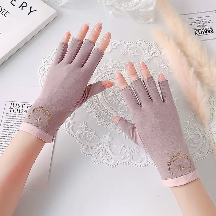 1 paire de gants anti-uv pour ongles