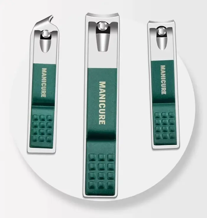 Ensemble de manucure avec étui en cuir, Kits professionnels d'outils de soins des pieds et du visage