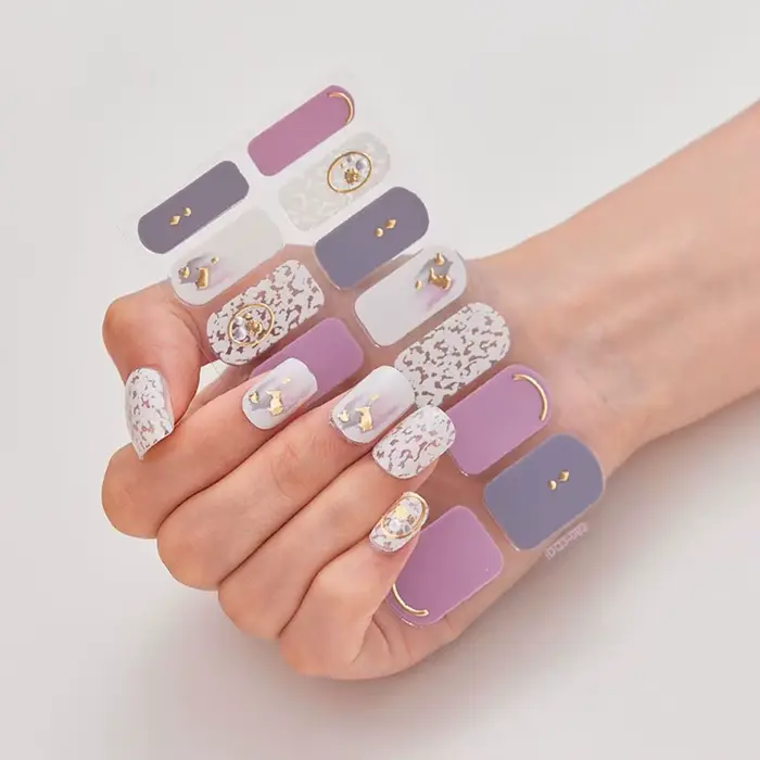Autocollants pour ongles en gel semi-durci