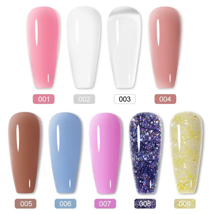 LIMEGIRL 15g Gel d'extension d'ongle solide antiadhésif photothérapie des mains Gel UV Gel de construction rapide