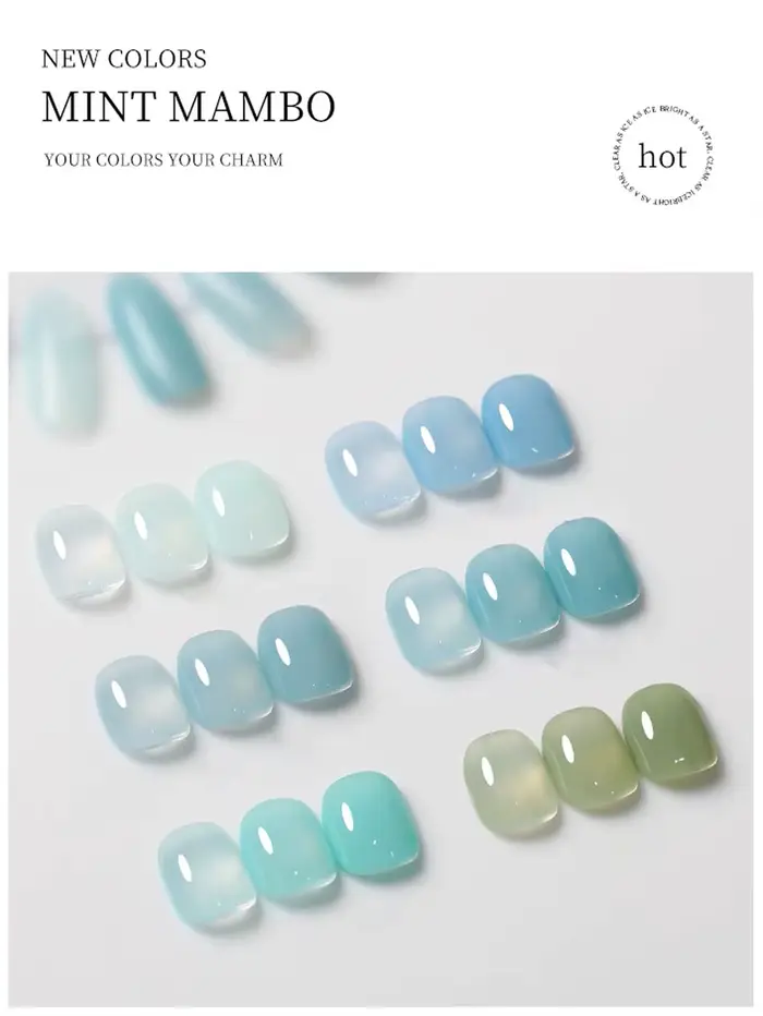 Lot de 6 vernis à ongles gel tendance été 2026