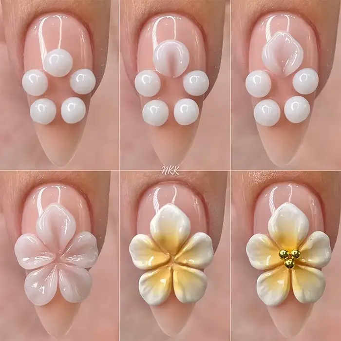 NICOLE DIARY blanc antiadhésif Extension de main Gel vernis à ongles pour 3D façonnage sculpture fleur bricolage Nail
