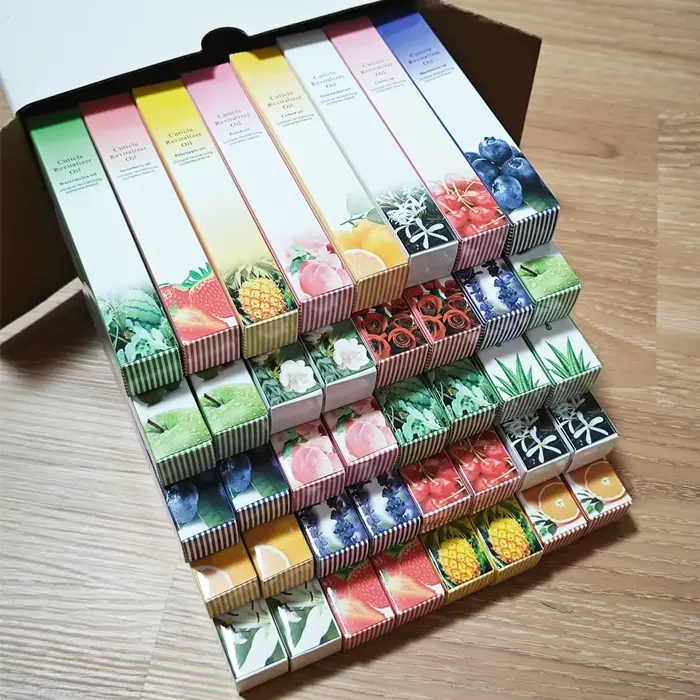 40pcs pêche mélangé cuticle huile soin des ongles nutrition huile stylo ongles réparation manucure t