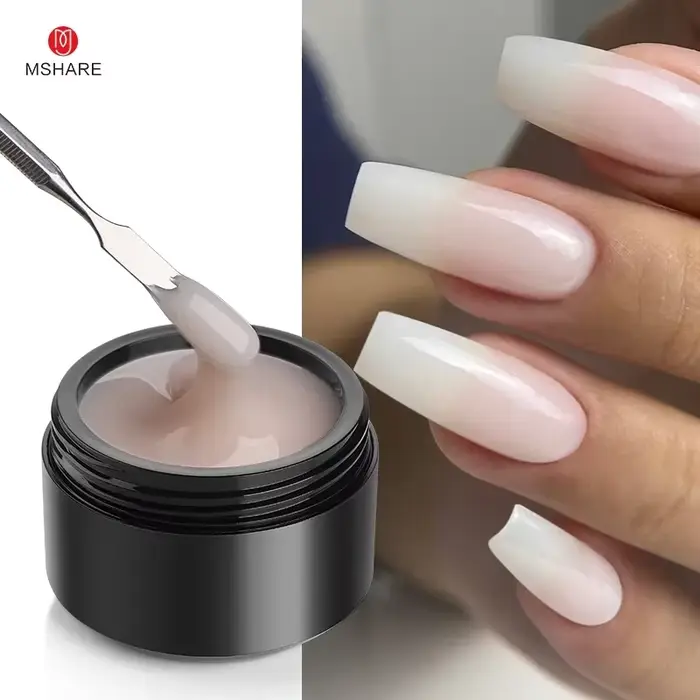 MSHARE 50ml naturel ongles Gel constructeur Nalil Tpo gratuit auto-nivelant Gel pour Extension d'ongle Construction rose ombre UV Led Gel