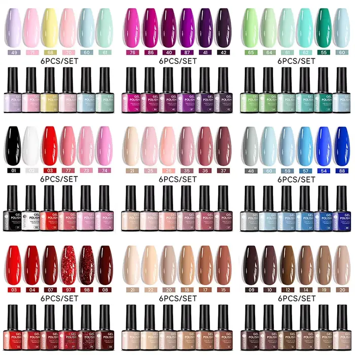 UR SUGAR 7ml toutes saisons Gel vernis à ongles ensemble nu rose rouge paillettes Semi Permanent UV 