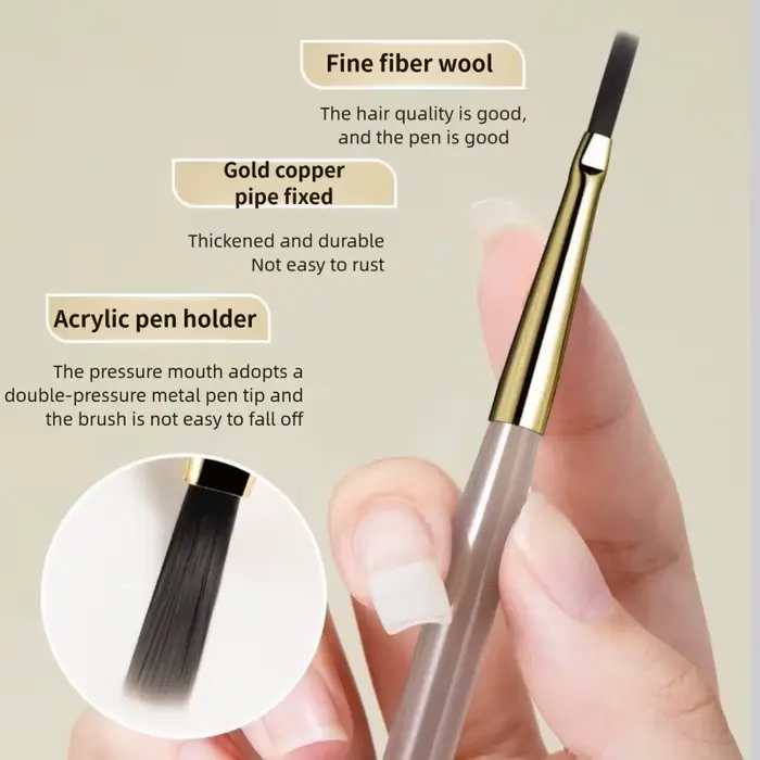 Ensemble de pinceaux pour Nail Art à carreaux français, stylo à dessin à motif de grille de ligne po