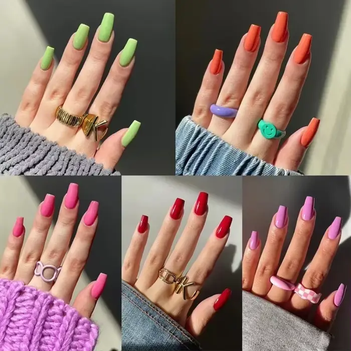 Faux Ongles à Pression de Ballet