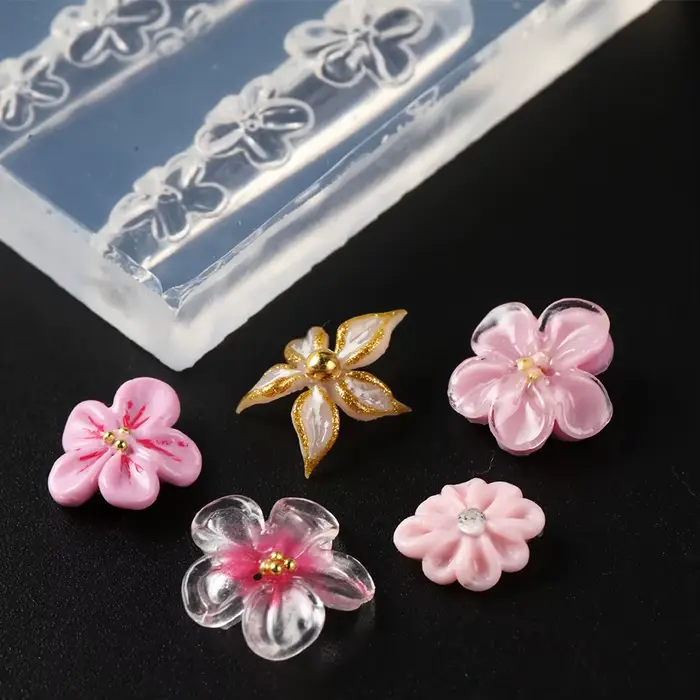 Moule en silicone 3D pour ongles Blossom Flower