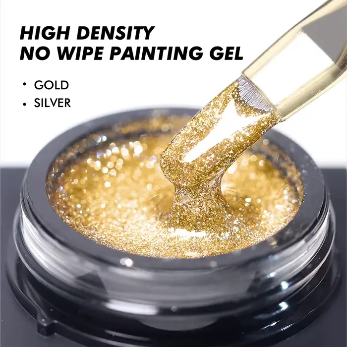 CHUNSHU haute densité platine Gel vernis à ongles semi-solide 5G réfléchissant or argent paillettes 