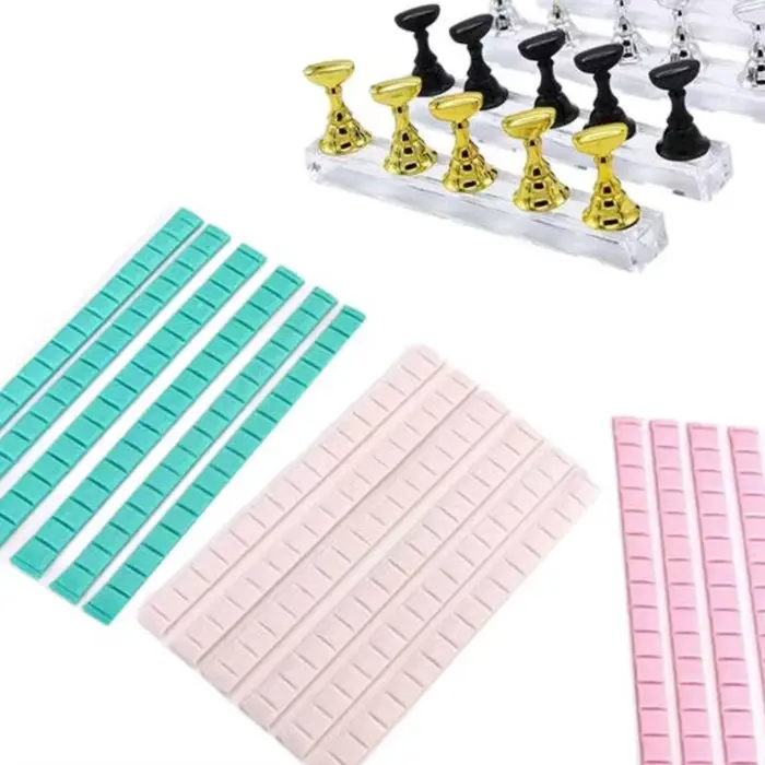 30/60 pièces de pâte à modeler réutilisable pour nail art avec base Lotus pour présentoir de faux ongles et séance photo