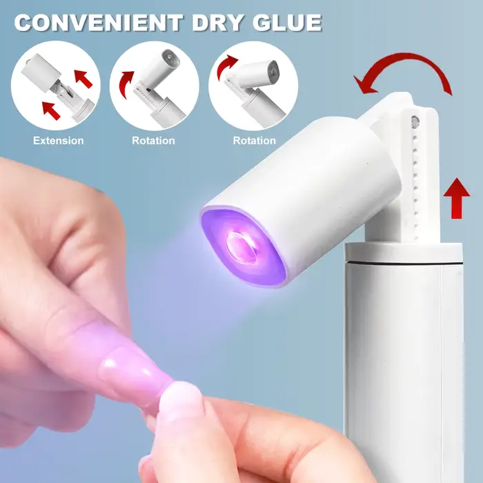 LIMEGIRL Mini LED UV lampe à ongles Gel Rechargeable poli LED lampe à ongles affichage rétractable m