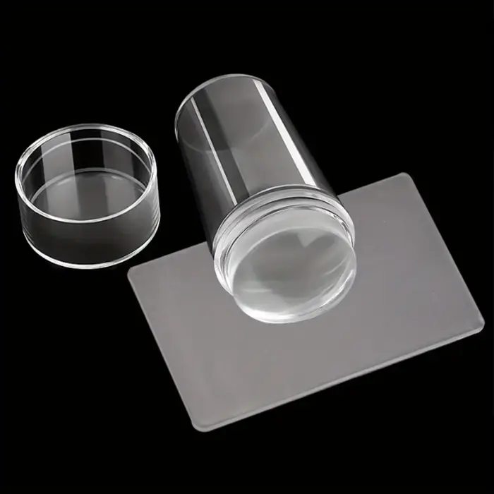 Plaques d'estampage pour ongles, gelée transparente Pure, ensemble de grattoirs pour Nail Art, impre