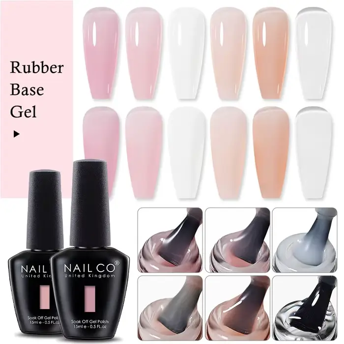 15ml 2 en 1 Gel de Base en caoutchouc sans lingette couche de finition couleur Gel vernis à ongles Transparent bâtiment