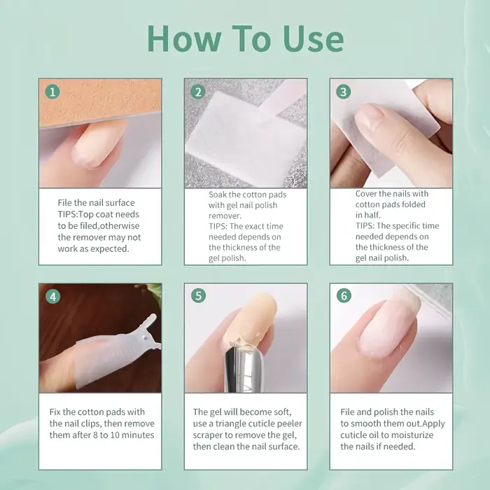 Kit de dissolvant pour vernis à ongles en gel