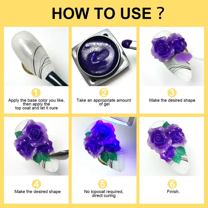 Gel de pâte à modeler UV pour Nail Art, bricolage, modèles de sculpture, Gel de plasticité 3D, sculp