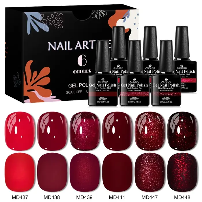 Vernis à ongles Gel série rouge de noël