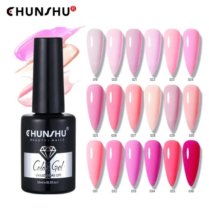 CHUNSHU vernis à ongles Gel 10ml vernis Semi Permanent rose pêche couleur nue Gel tremper longue durée UV lumière Cure Nail Art bricolage